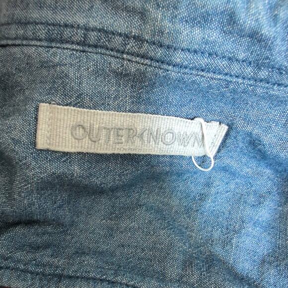 OUTERKNOWN Organic Cotton Blanket Flannel Shirt Men's S Button Down Heavyweight - Picture 4 of 7